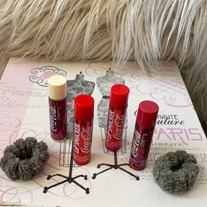 Coca Cola lip balms + bonus hair scrunchies